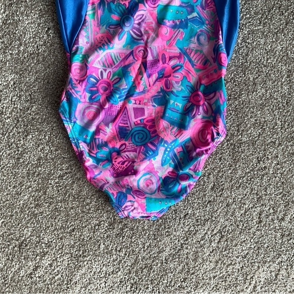 GK Pink and Blue Gymnastics Leotard Size Child Large - Picture 5 of 7